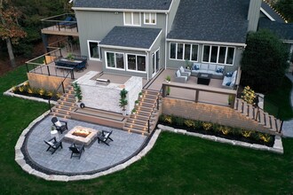 Homeowners’ preferences for deck colors are becoming more minimalistic, opening up more opportunities for pops of color and texture elsewhere that can be easily updated with changing trends. Photo courtesy of Premier Outdoor Living